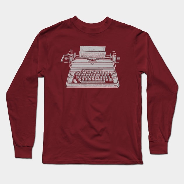 All Work And No Play... The Shining Typewriter Long Sleeve T-Shirt by BradAlbright